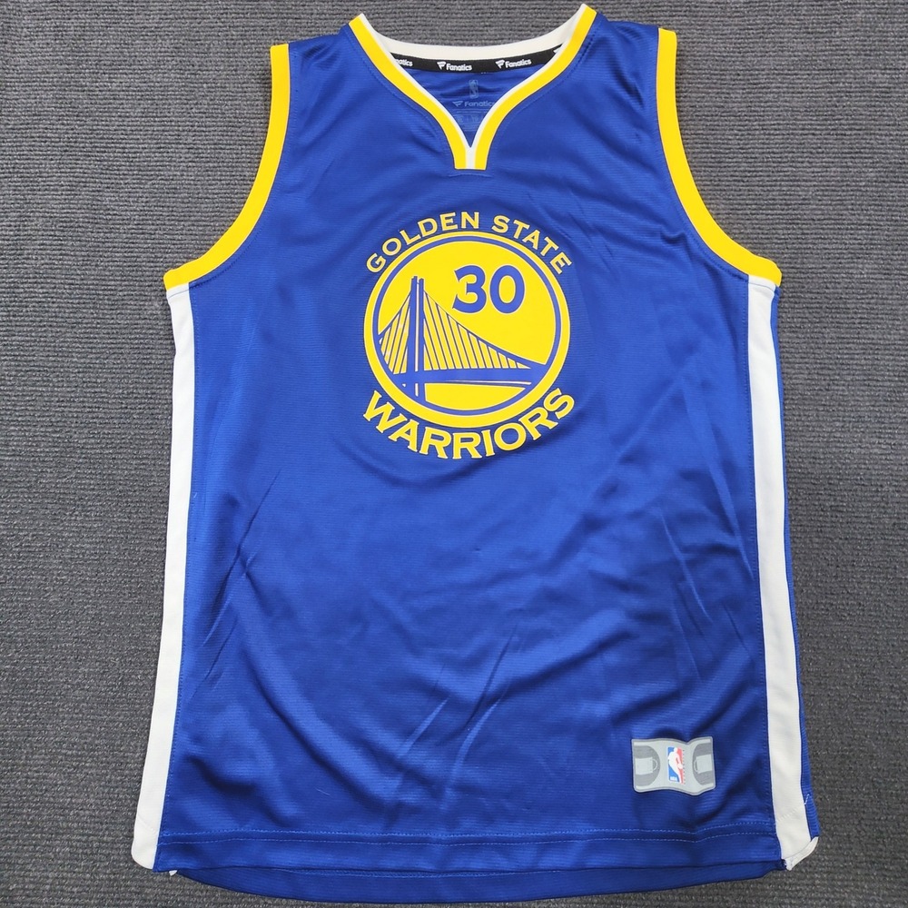 Fanatics Basketball Jersey Youth XL Blue Stephen Curry 30 Golden State Warriors